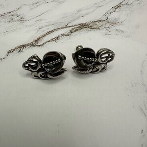 Vintage Silver Cala Lilly Earrings